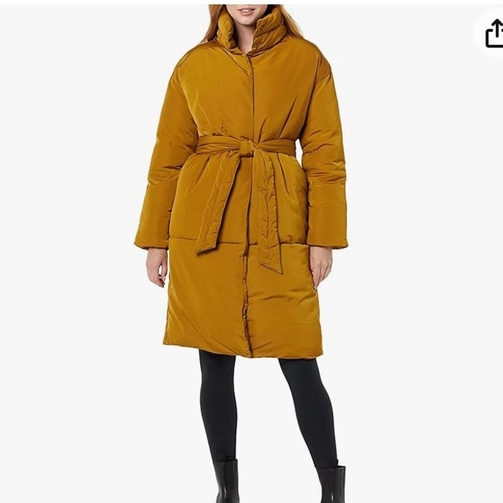 Daily Ritual Women's Padded Belted Puffer Jacket NWT